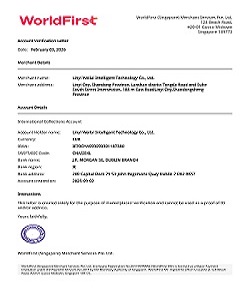 EUR Account Certification Letter Preview